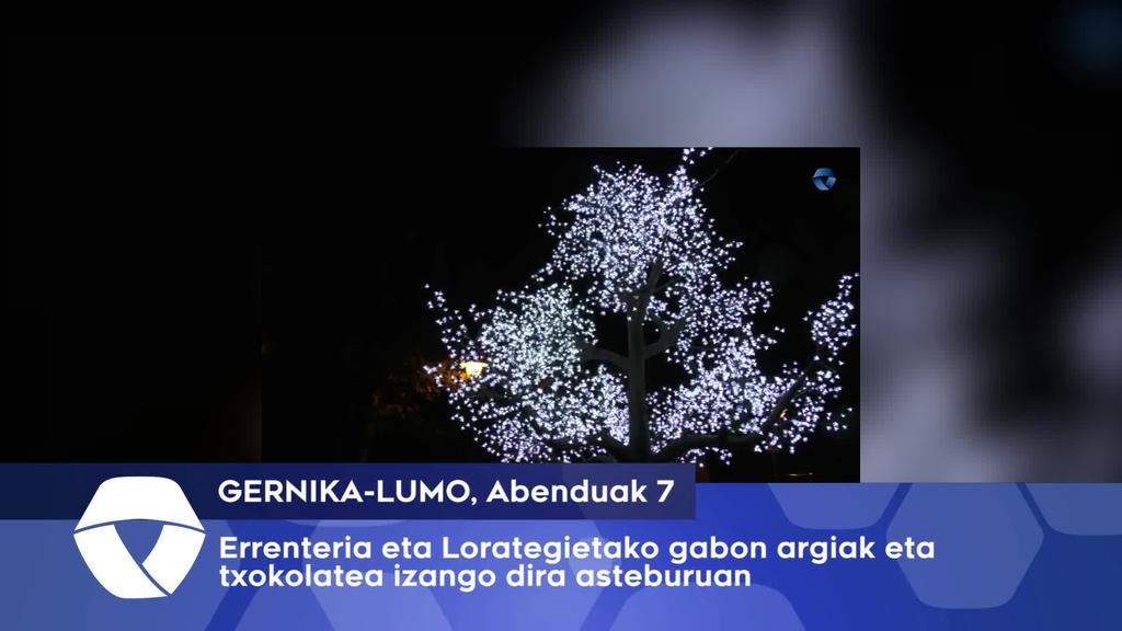 Gabon arbola eta argiak piztuko dira asteburuan Errenterian eta Lorategietan