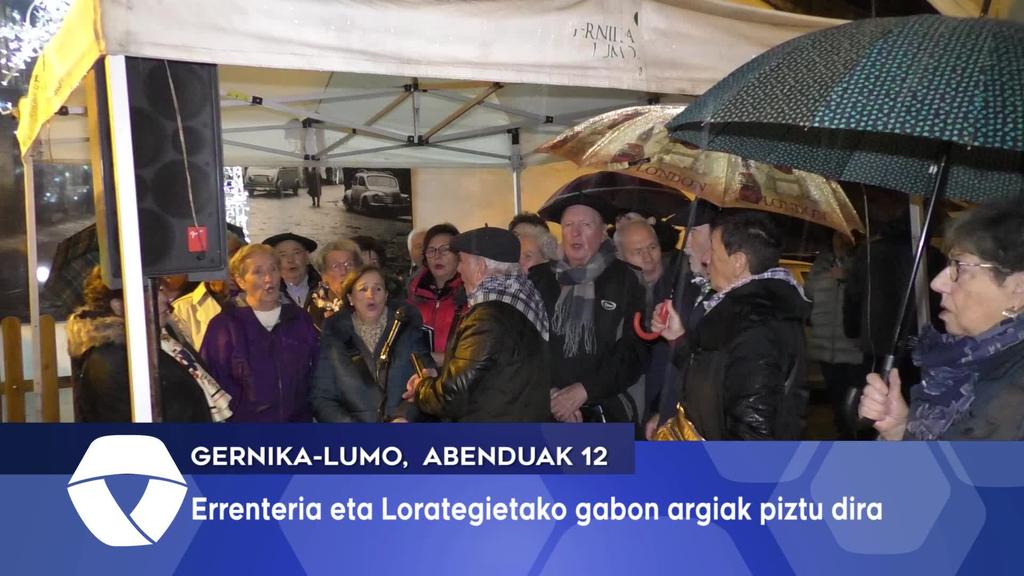 Errenteria eta Lorategietako gabon argiak piztu dira