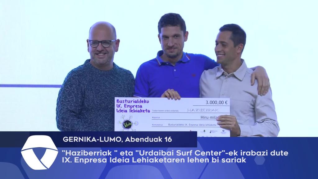 Haziberriak eta Urdaibai Surf Centerrek irabazi dute IX. Enpresa Ideia Lehiaketaren lehen bi sariak