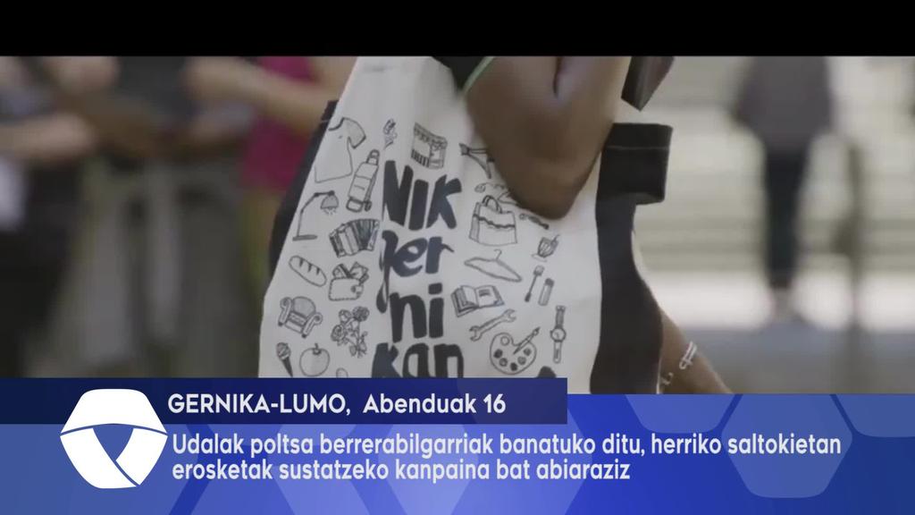 Udalak poltsa berrerabilgarriak banatuko ditu, herriko saltokietan erosketak sustatzeko kanpaina bat abiaraziz