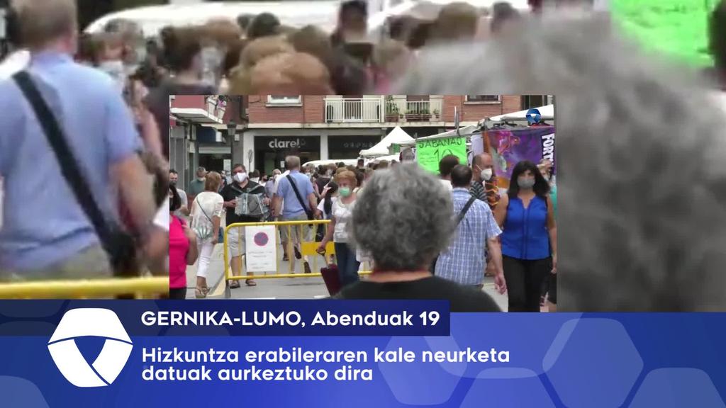 Hizkuntzen erabileraren kale neurketa datuak aurkeztuko dira