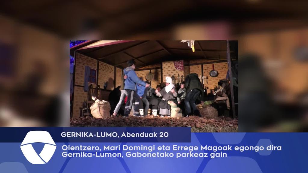 Olentzero, Mari Domingi eta Errege Magoak datoz Gernika-Lumora, umeen parkea egoteaz gain