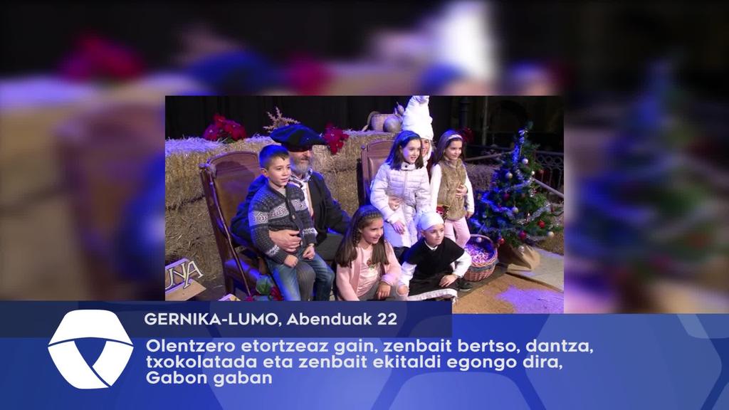 Olentzero etortzeaz gain, zenbait bertso, dantza, txokolatada eta zenbait ekitaldi egongo dira, Gabon gaban