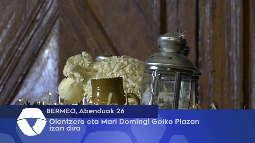 Mari Domingi eta Olentzero Goiko Plazan izan dira