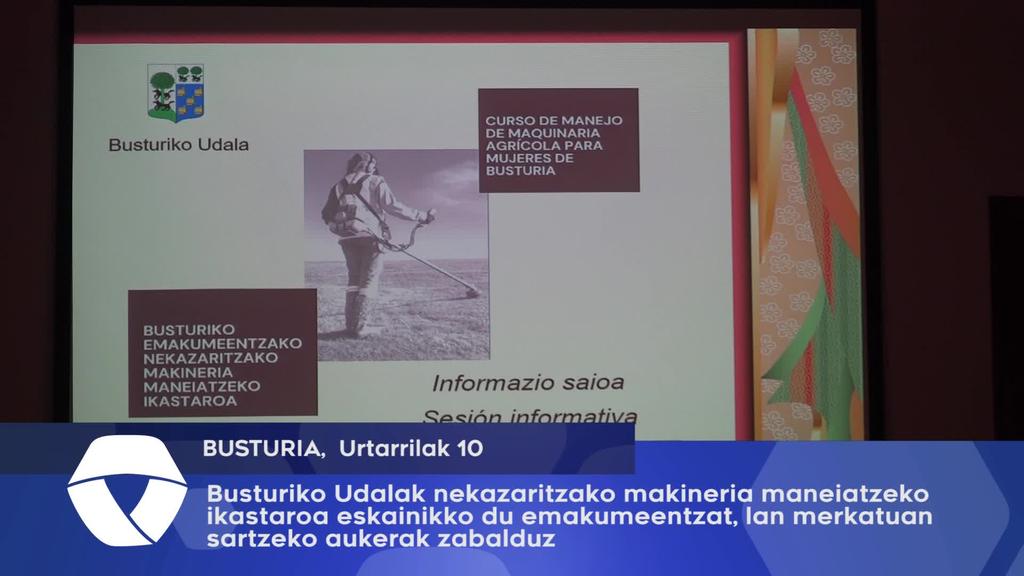 Busturiko Udalak nekazaritzako makineria maneiatzeko ikastaroa eskainiko du emakumeentzat