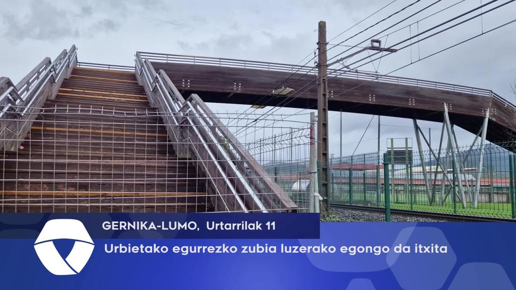 Urbietako egurrezko zubia luzerako egongo da itxita