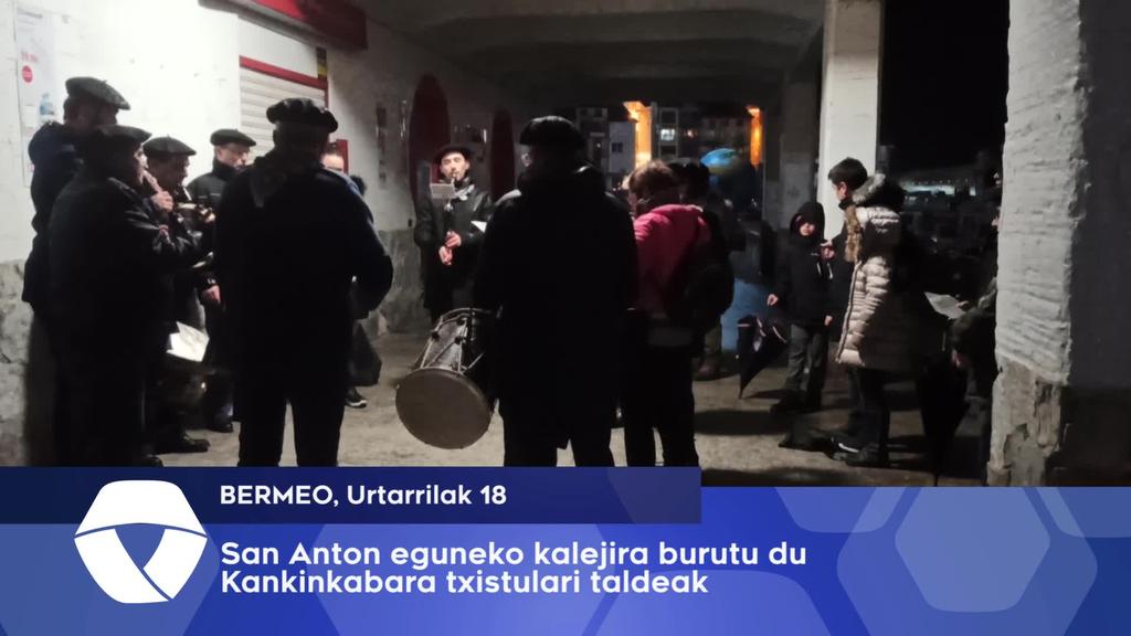 San Anton eguneko kalejira burutu du Kankinkabara txistulari taldeak