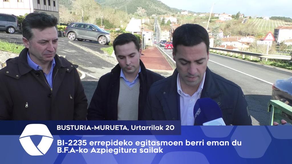 BI-2235 errepideko egitasmoen berri eman du B.F.A-ko Azpiegitura Sailak