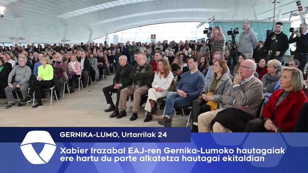 Xabier Irazabal EAJ-ren Gernika-Lumoko hautagaiak hartu du parte alkatetzarako hautagai aurkezpenean