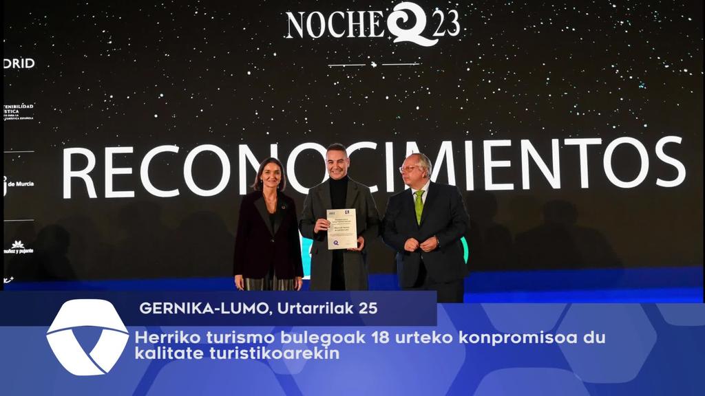 Herriko turismo bulegoak 18 urteko konpromisoa du kalitate turistikoarekin