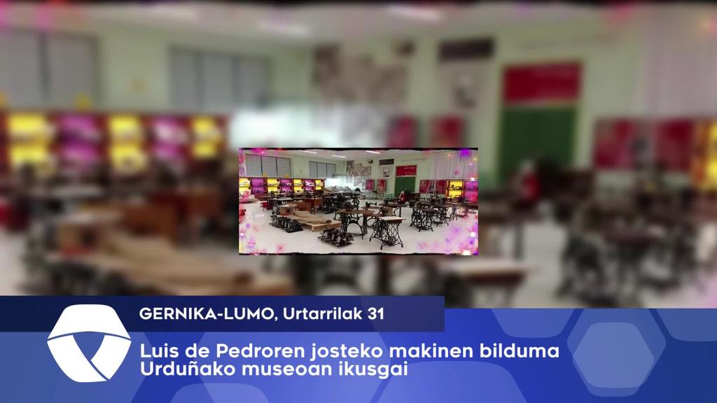 Luis de Pedroren josteko makinen bilduma Urduñan ikusgai