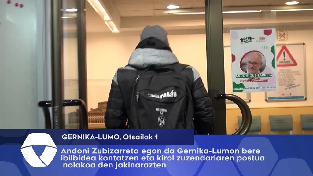 Andoni Zubizarreta egon da Gernika-Lumon bere ibilbidea kontatzen eta kirol zuzendariaren postua nolakoa den jakinarazten