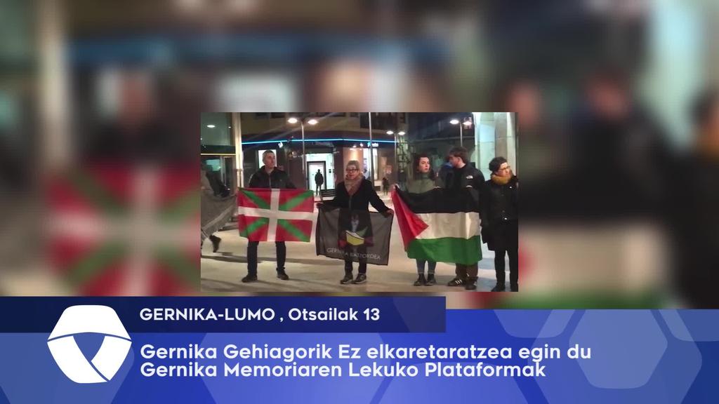 Gernika Gehiagorik Ez elkarretaratzea burutu du Gernika Memoariaren Lekuko-k
