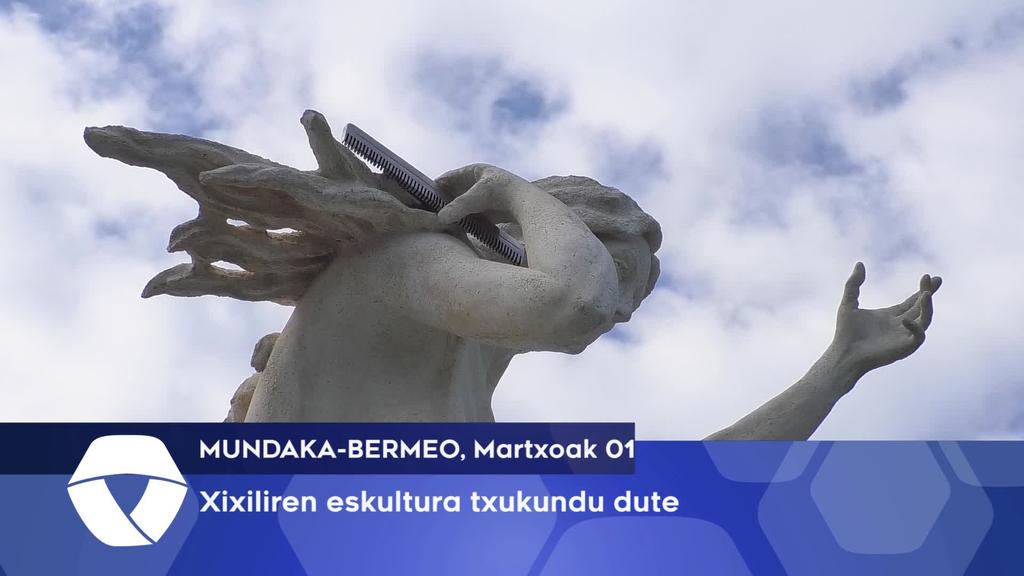 Xixiliren eskultura txukundu dute