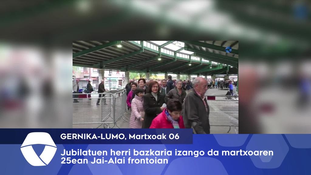 Jubilatuen herri bazkaria izango da martxoaren 25ean