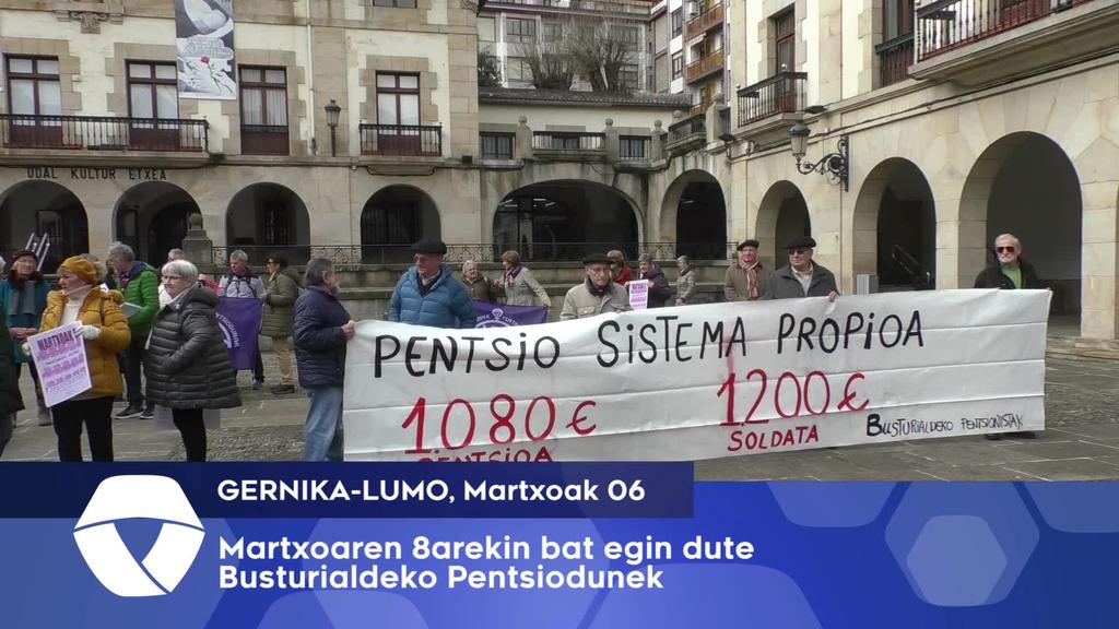 Martxoaren 8arekin bat egin du Busturialdeko Pentsiodunen Mugimenduak