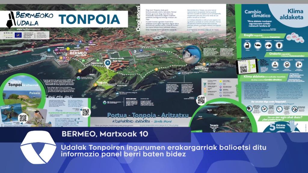 Udalak Tonpoiren ingurumen erakargarriak balioetsi ditu informazio panel berri baten bidez