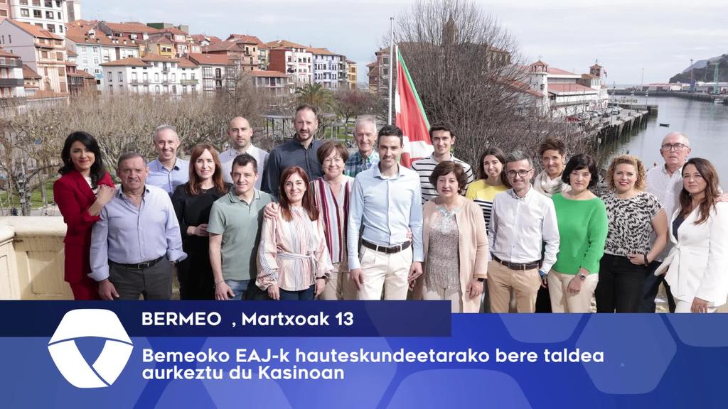 Bermeoko EAJ-k hauteskundeetarako bere taldea aurkeztu du Kasinoan