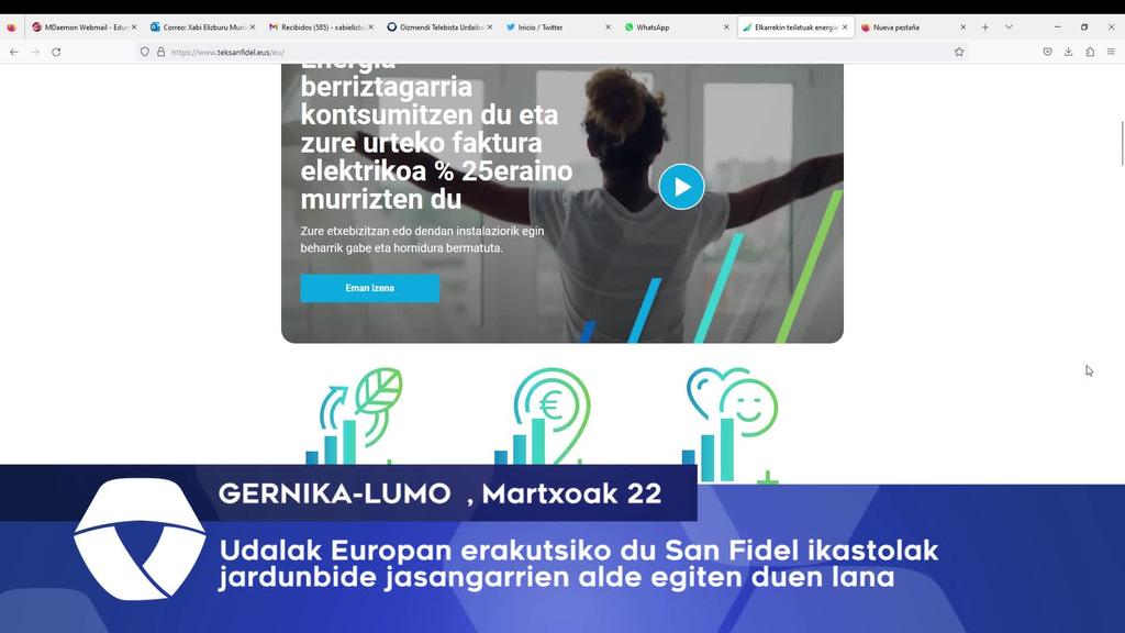 Udalak Europan erakutsiko du San Fidel ikastolaren jarduera jasangarrien egitasmoa