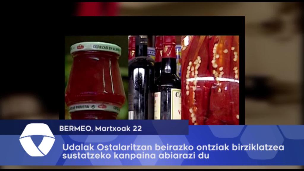 Udalak Ostalaritzan beirazko ontziak birziklatzea sustatzeko kanpaina abiarazi du