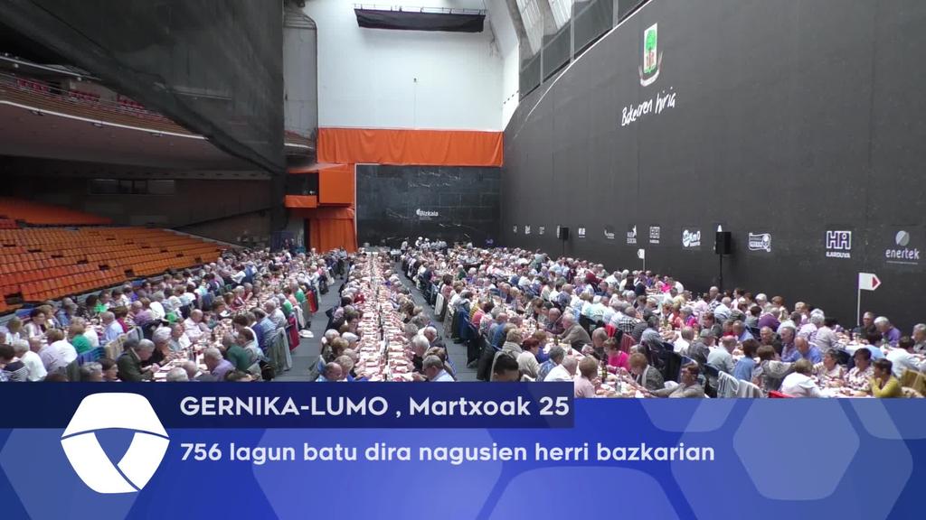 756 lagun batu dira Gernika-Lumoko nagusien herri bazkarian