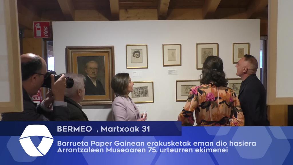 Barrueta Paper Gainean erakusketak eman dio hasiera Arrantzaleen Museoko 75 urteurren ekimenei