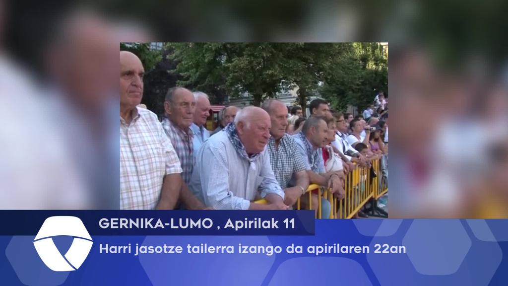 Harri jasotze tailerra izango da apirilaren 22an