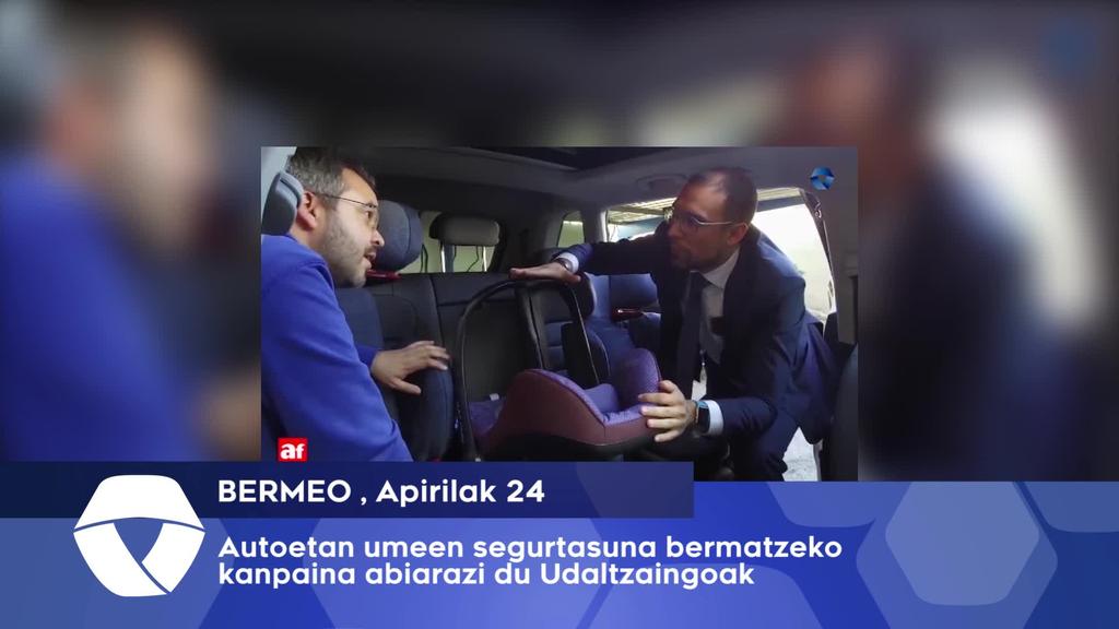 Autoetan umeen segurtasuna bermatzeko kanpaina abiarazi du Bermeoko Udaltzaingoak