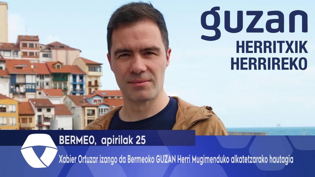 Xabier Ortuzar izango da Bermeoko GUZAN Herri Mugimenduko alkatetzarako hautagia