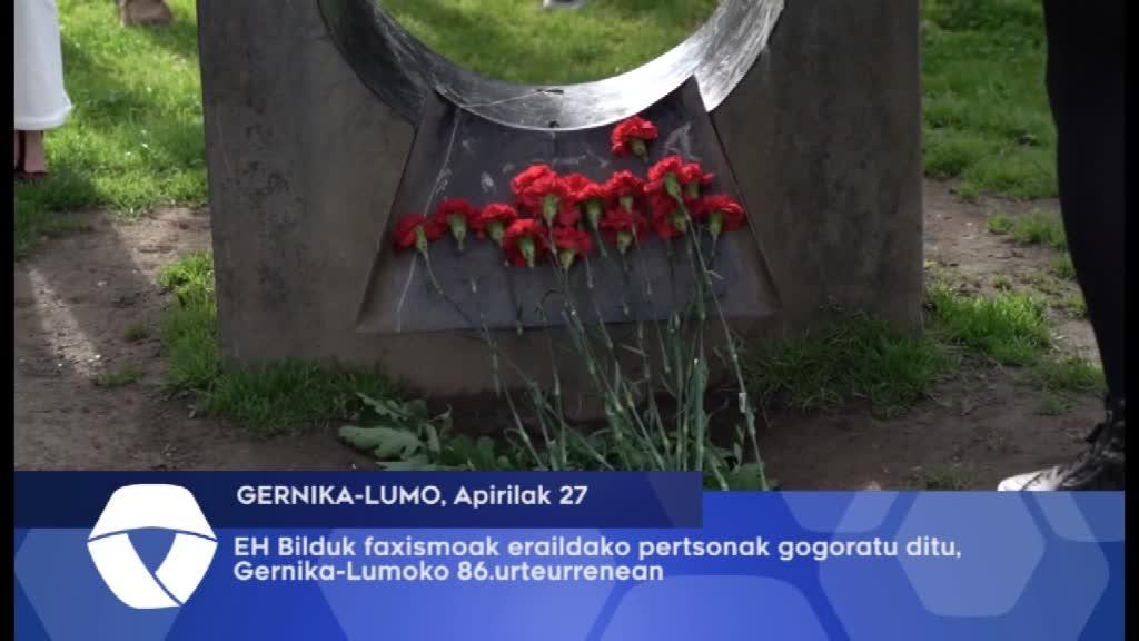 EH Bilduk faxismoak eraildako pertsonak gogoratu ditu, Gernika-Lumoko 86.urteurrenean