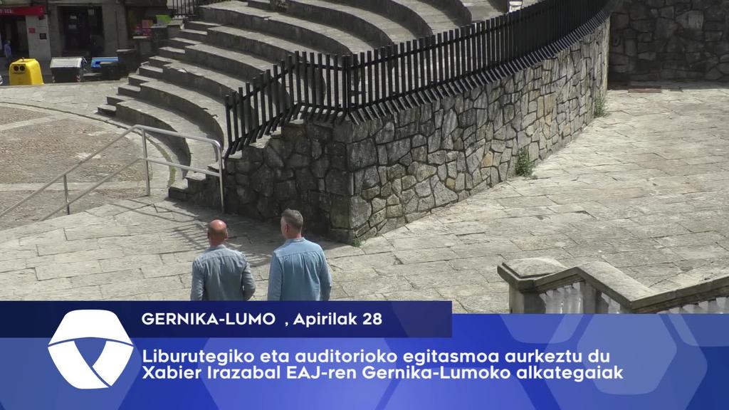 Xabier Irazabal EAJren alkategaiak liburutegiko eta auditorioko egitasmoa aurkeztu du