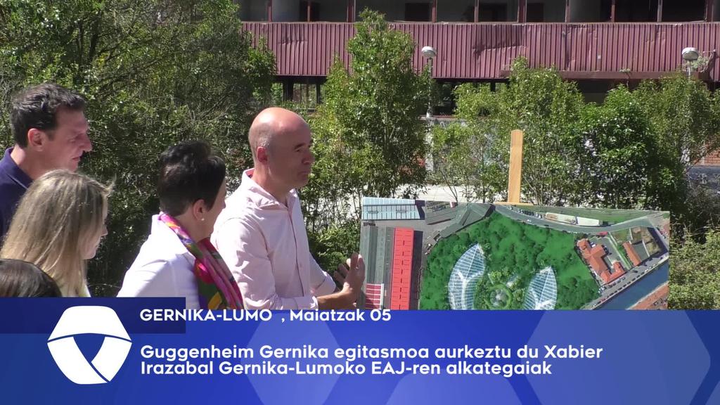 Guggenheim Gernika egitasmoa aurkeztu du Xabier Irazabal EAJ-ren Gernika-Lumoko alkategaiak