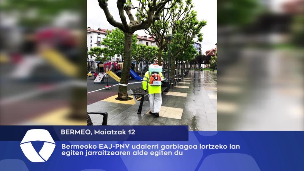 Bermeoko EAJ-PNV udalerri garbiagoa lortzeko lan egiten jarraitzearen alde egiten du