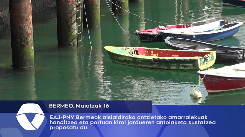 EAJ-PNV Bermeok aisialdirako ontzietako amarralekuak handitzea eta portuan kirol jardueren antolaketa sustatzea proposatu du