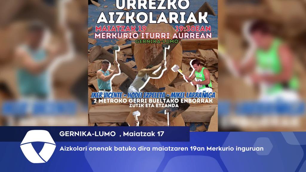 Aizkolari onenak batuko dira maiatzaren 19an Merkurio iturrian