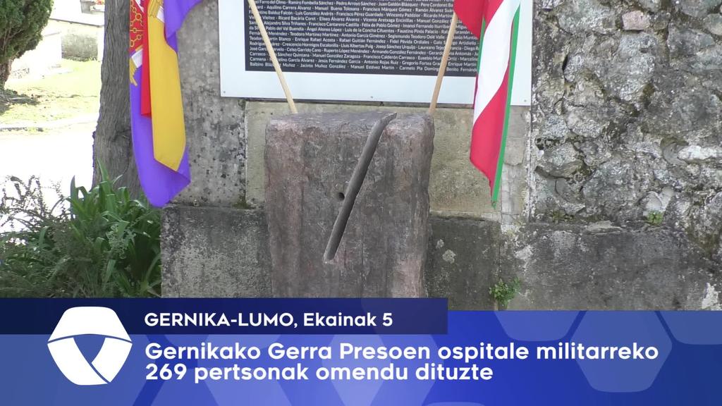Gernikako Gerra Presoen Ospitale Militarrean hildako 269 pertsonak omendu dituzte