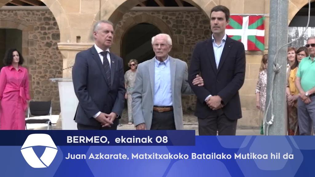 Juan Azkarate, Matxitxakoko batailako Mutikoa hil da