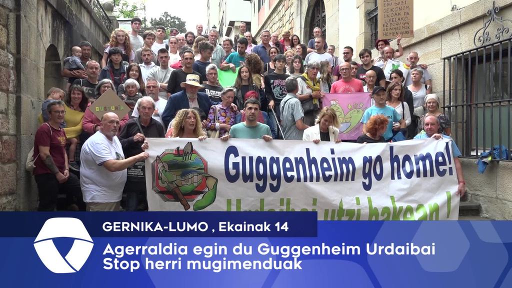 Agerraldia burutu du Guggenheim Urdaibai Stop herri mugimenduak