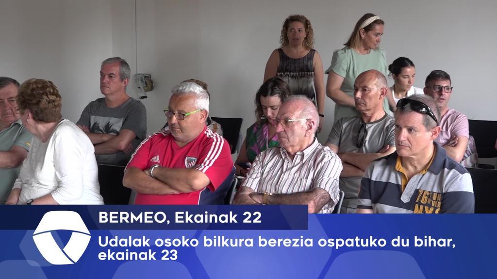 Bermeoko Udalak osoko bilkura berezia ospatuko du bihar, ekainak 23