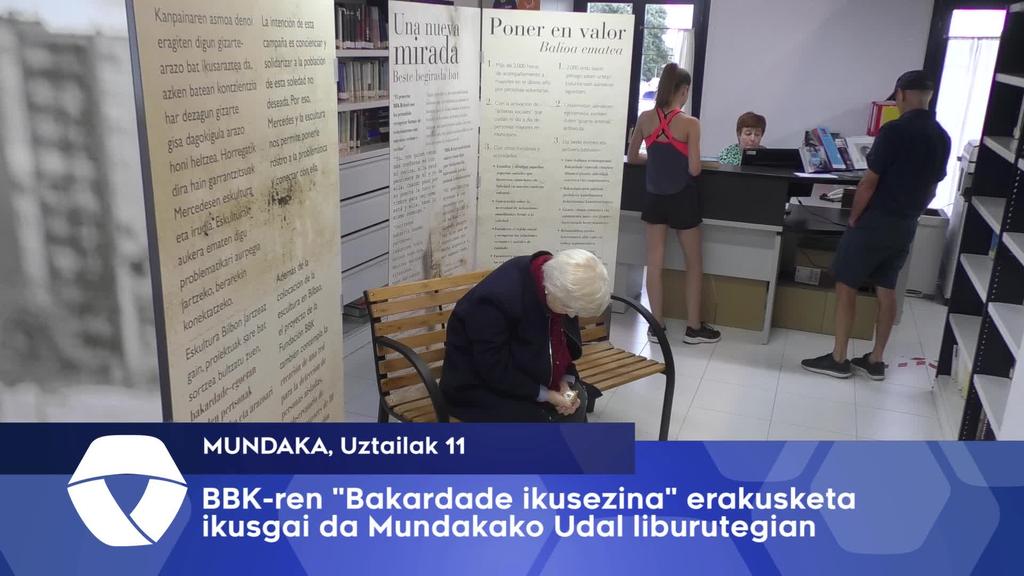 BBK-ren Bakardade Ikusezina erakusketa ikusgai da Mundakako Udal Liburutegian