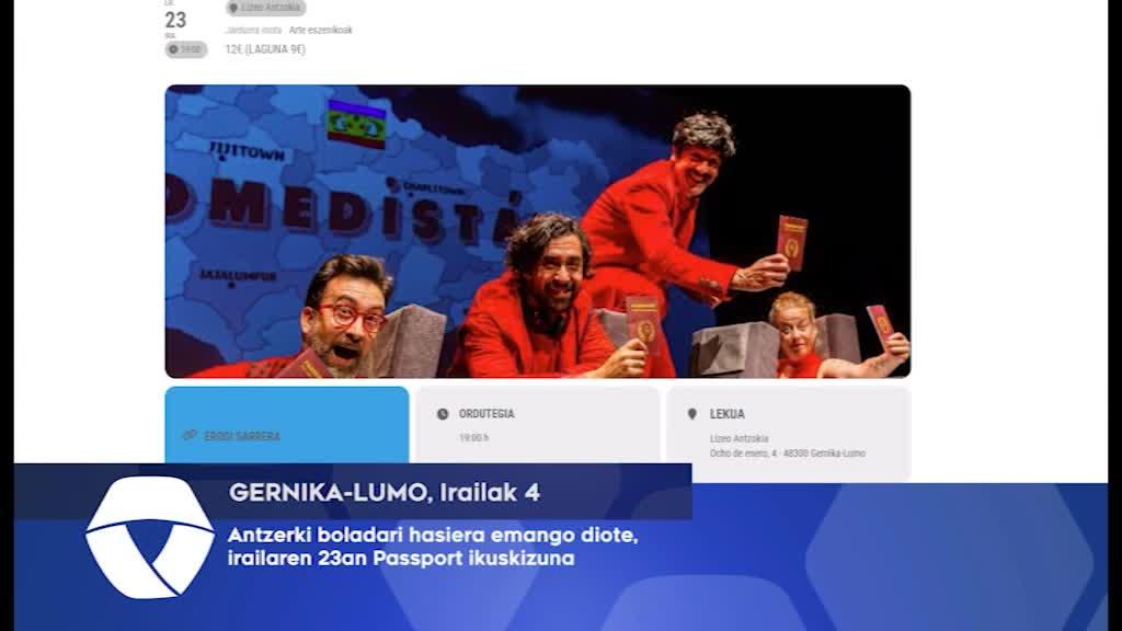 Antzerki boladari hasiera emango diote, irailaren 23an Passport ikuskizuna