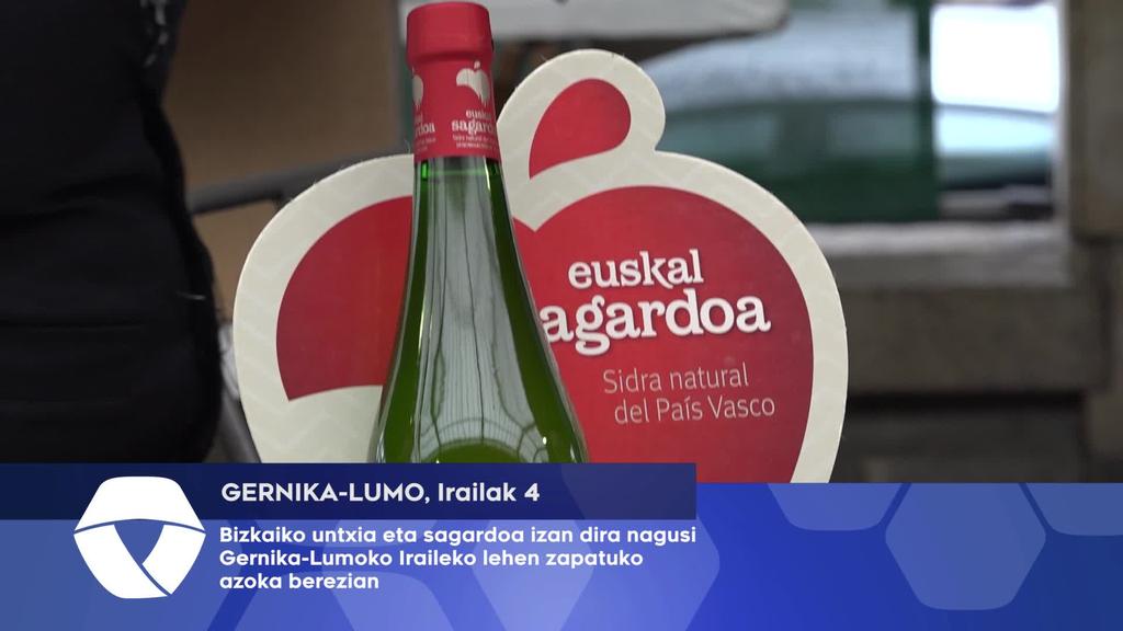 Bizkaiko untxia eta sagardoa izan dira nagusi Gernika-Lumoko Iraileko lehen zapatuko azoka berezian