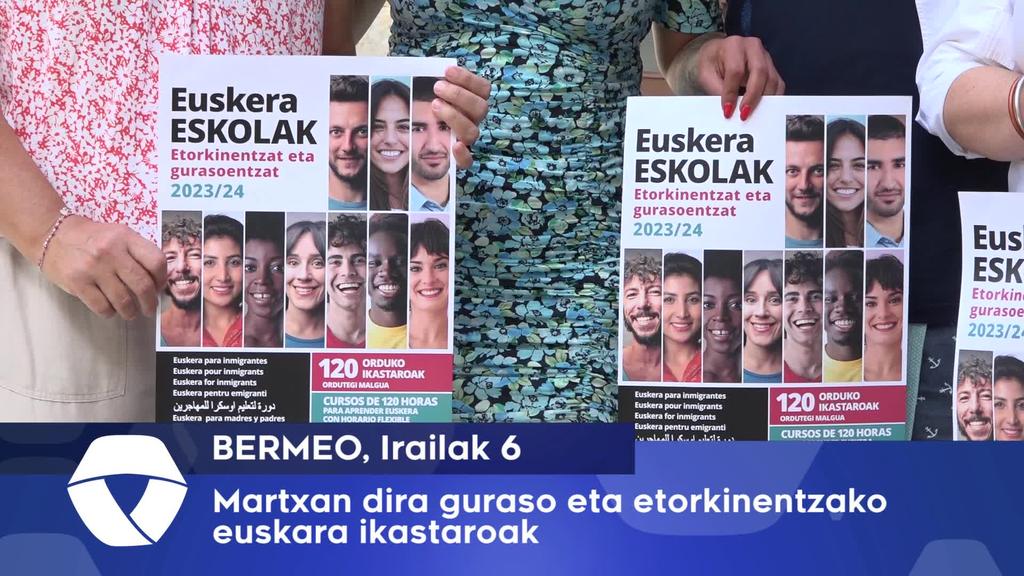 Martxan dira guraso eta etorkinentzako euskara ikastaroak Bermeon