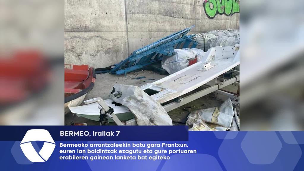 Bermeoko arrantzaleekin batu gara Frantxun euren lan baldintzak ezagutu eta gure portuaren erabileren gainean lanketa bat egiteko