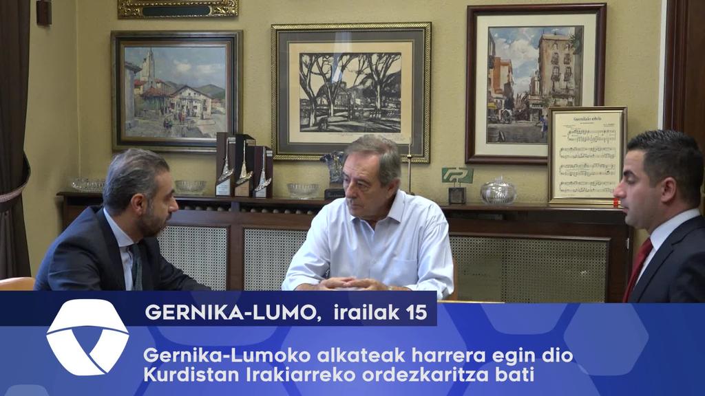Gernika-Lumoko alkateak harrera egin dio Kurdistan Irakiarreko ordezkaritza bati