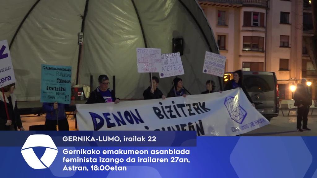 Gernikako emakumeon asanblada feminista izango da irailaren 27an, Astran 18:00etan