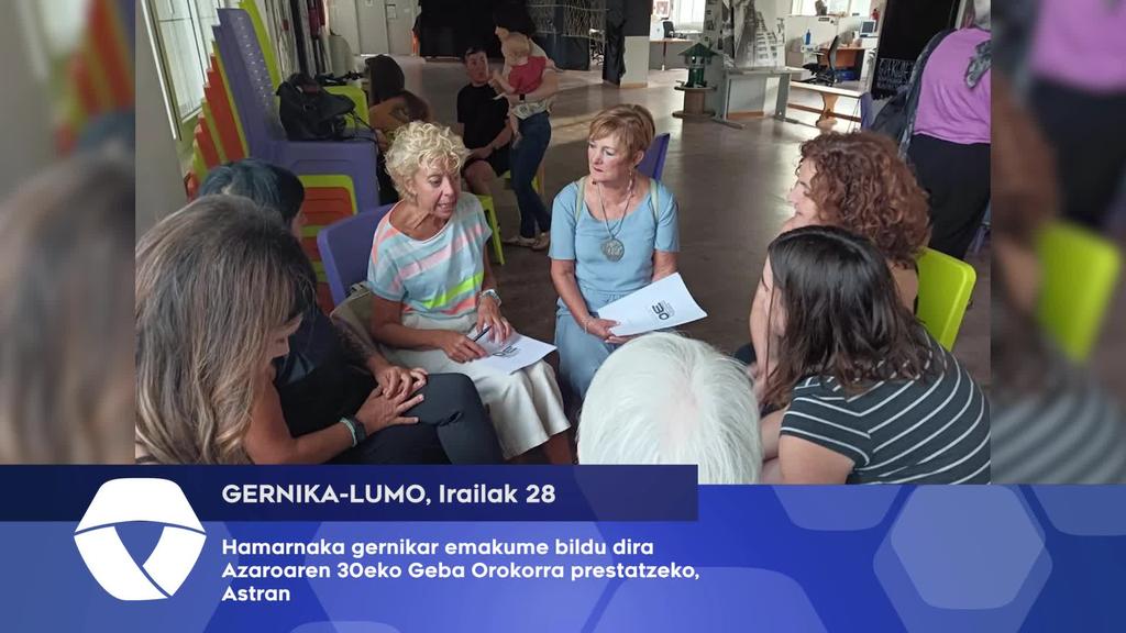 Hamarnaka gernikar emakume bildu dira Azaroaren 30ean egingo den Greba Orokorra prestatzeko