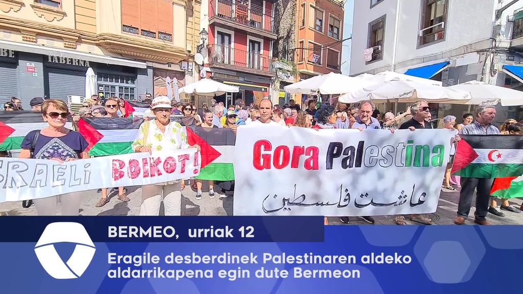 Eragile desberdinek Palestinaren aldeko aldarrikapena egin dute Bermeon.mp4