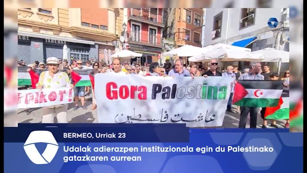 Udalak adierazpen instituzionala egin du Palestinako gaztazkaren aurrean