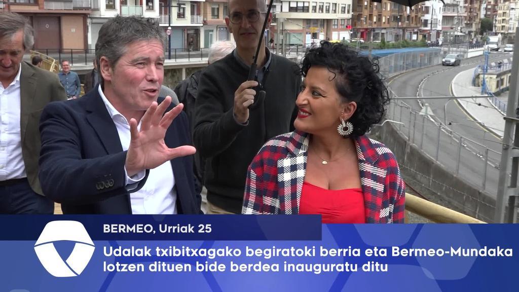 Udalak txibitxagako begiratoki berria eta Bermeo-Mundaka lotzen dituen bide berdea inauguratu dituztela